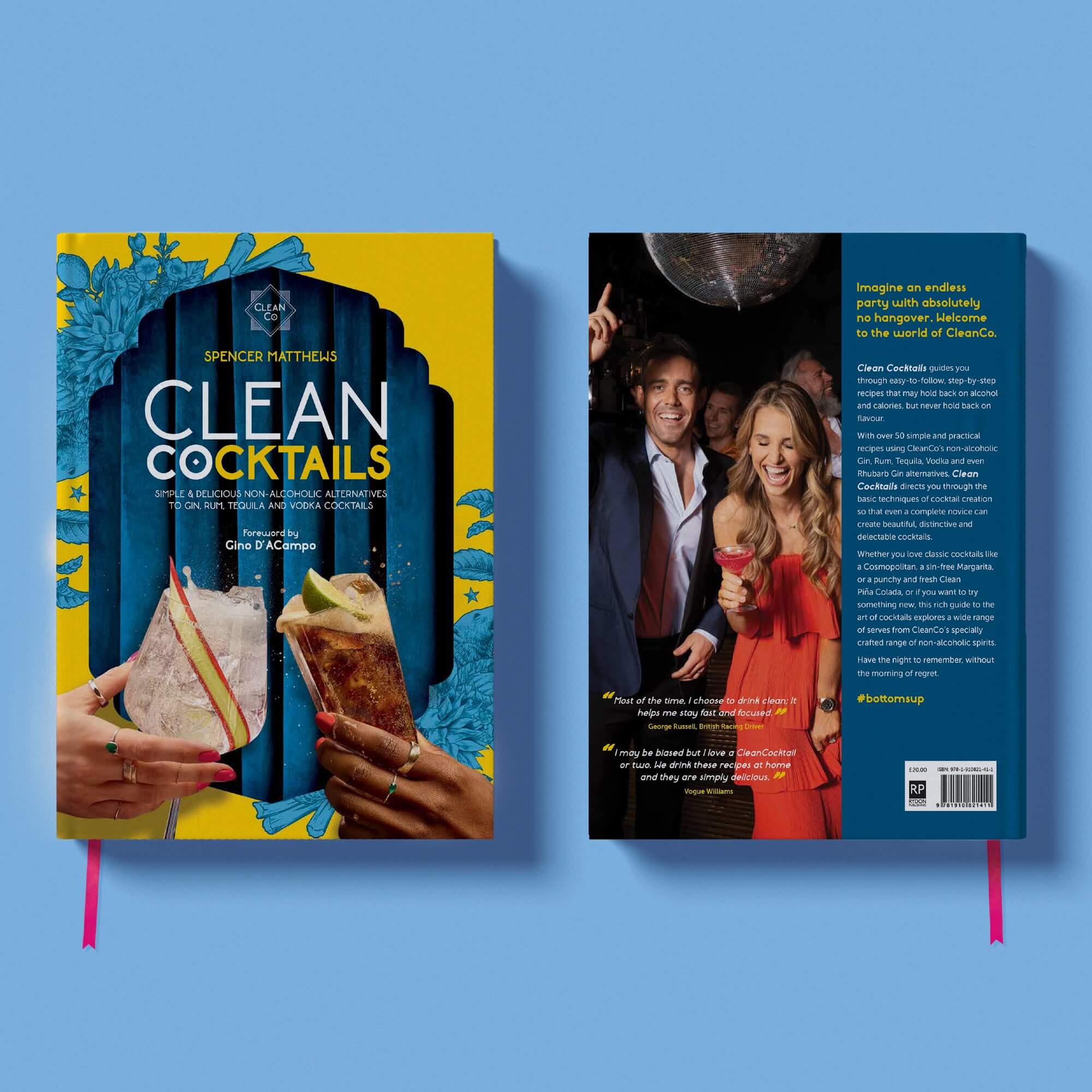 CleanCo Clean Cocktails book cover front and back